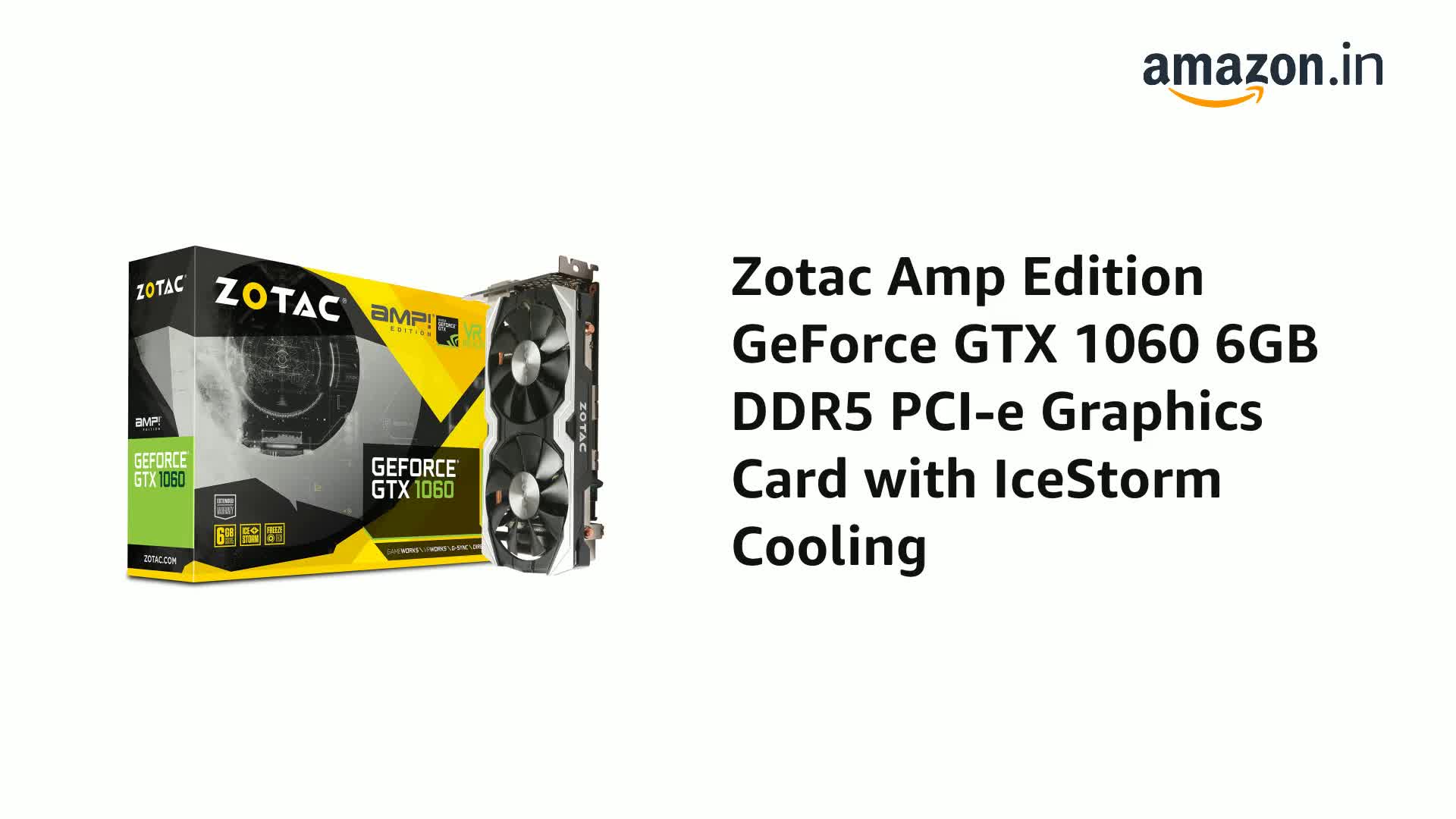 ZOTAC GeForce GTX 1060 6GB【送料無料】 Amazon.in: Buy Zotac Amp Edition GeForce GTX 1060 6GB DDR5 PCI-e